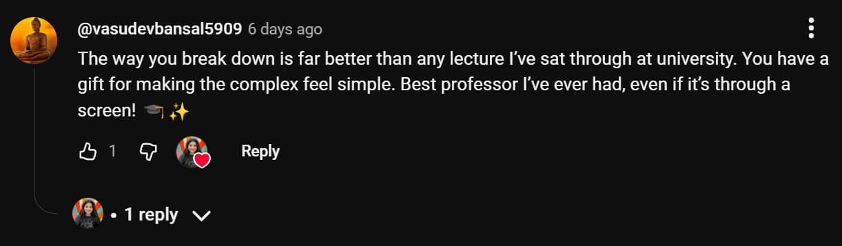 Student testimonial 1